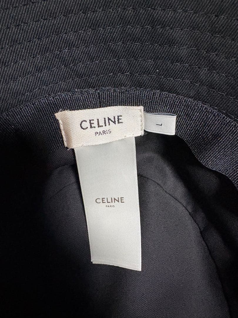 CELINE バケットハット L バケハ 帽子 ロゴ セリーヌ