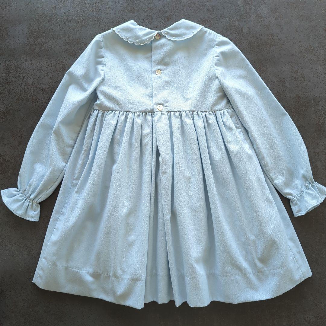 Amaia kids　６Ｙ　アマイアキッズ　スモッキングワンピース　ブルー　水色