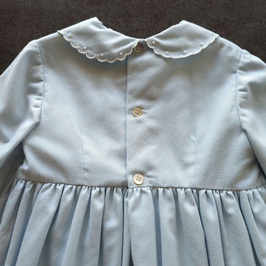 Amaia kids　６Ｙ　アマイアキッズ　スモッキングワンピース　ブルー　水色