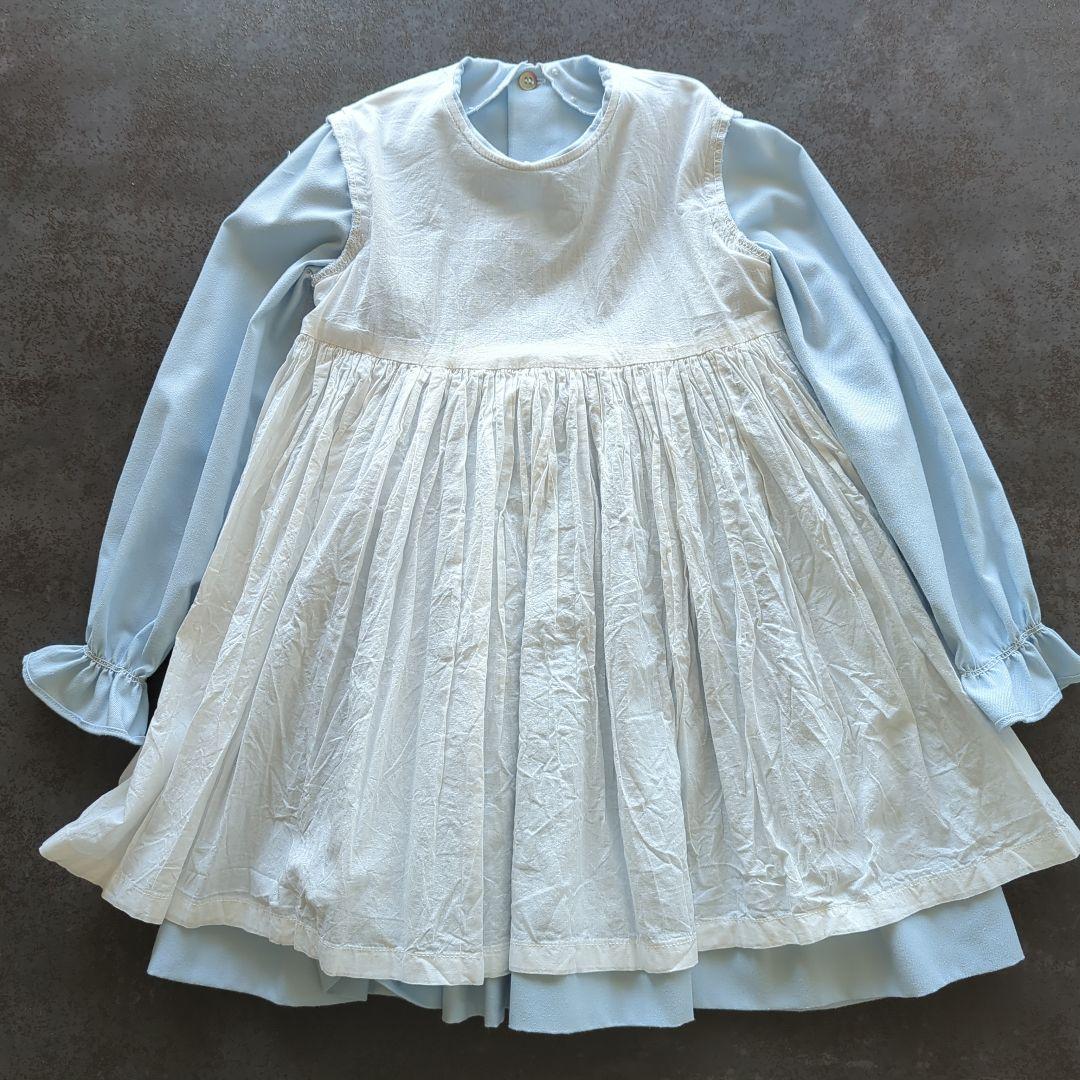 Amaia kids　６Ｙ　アマイアキッズ　スモッキングワンピース　ブルー　水色