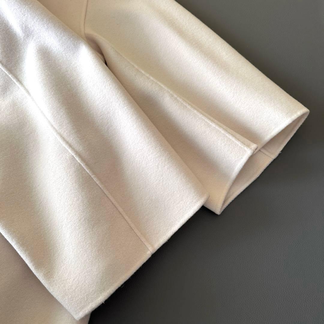 美品 希少 48サイズ 23区 ウールリバースタンドカラーコート 大きいサイズ