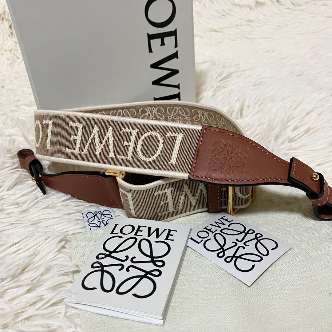 【未使用品】ロエベ＊ショルダーストラップ アナグラム 正規品 刻印 ゴールド金具