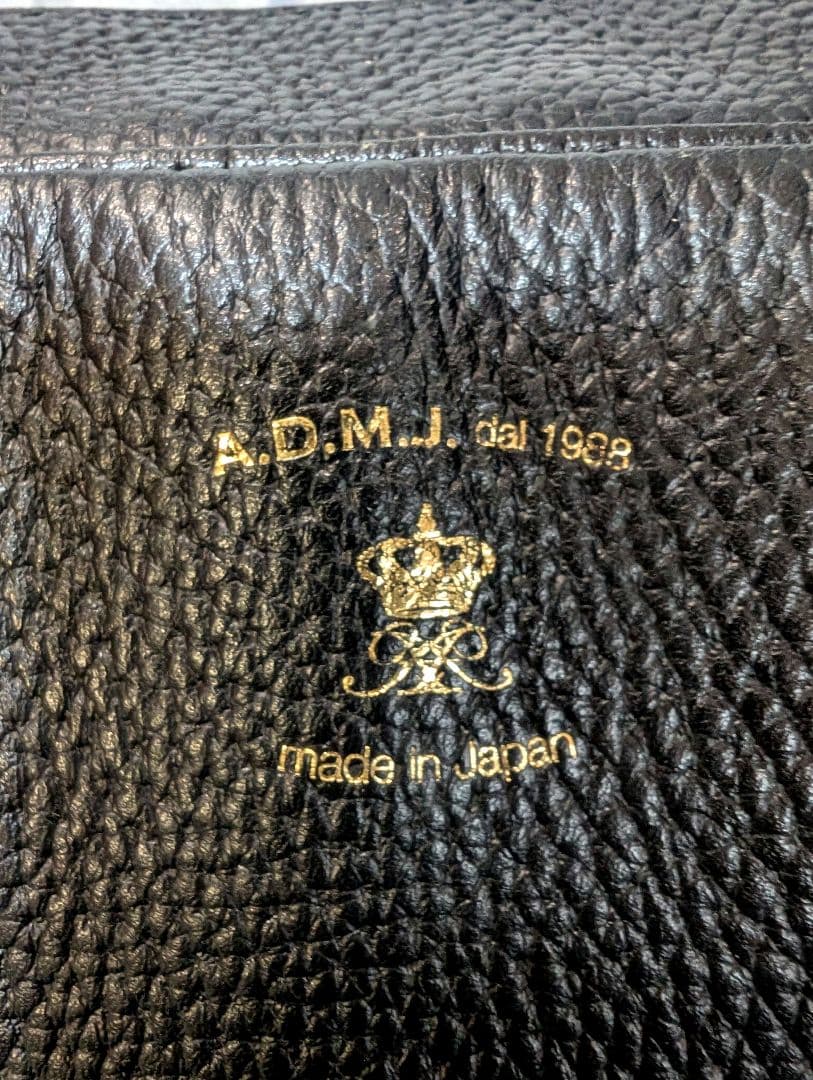 ♥美品♥AＤＭJ ショルダーバッグ レザー A4 通勤通学 ブラック