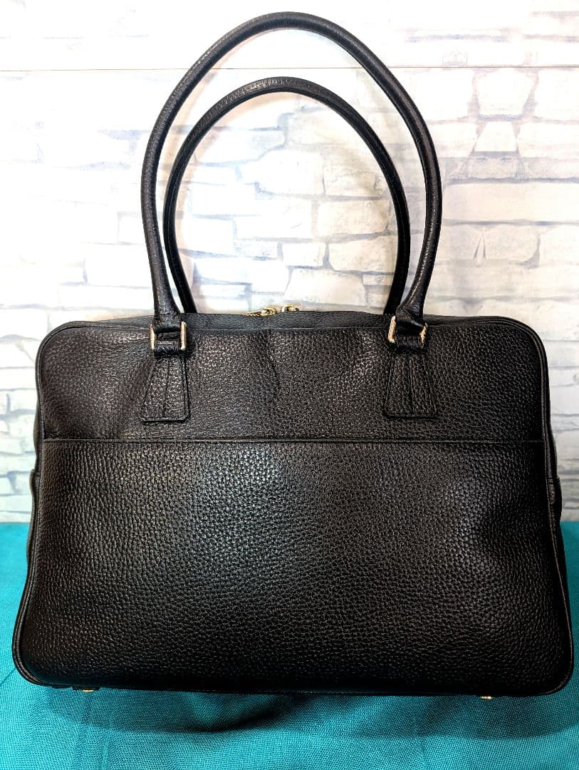 ♥美品♥AＤＭJ ショルダーバッグ レザー A4 通勤通学 ブラック