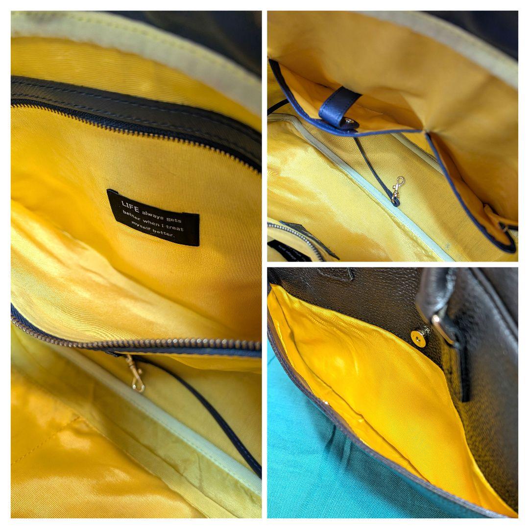 ♥美品♥AＤＭJ ショルダーバッグ レザー A4 通勤通学 ブラック