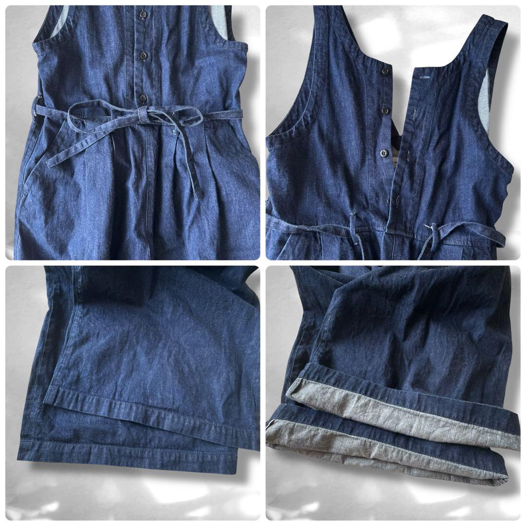 【美品】グランママドーター　デニムオールインワン　サロペット　ブルー系　S