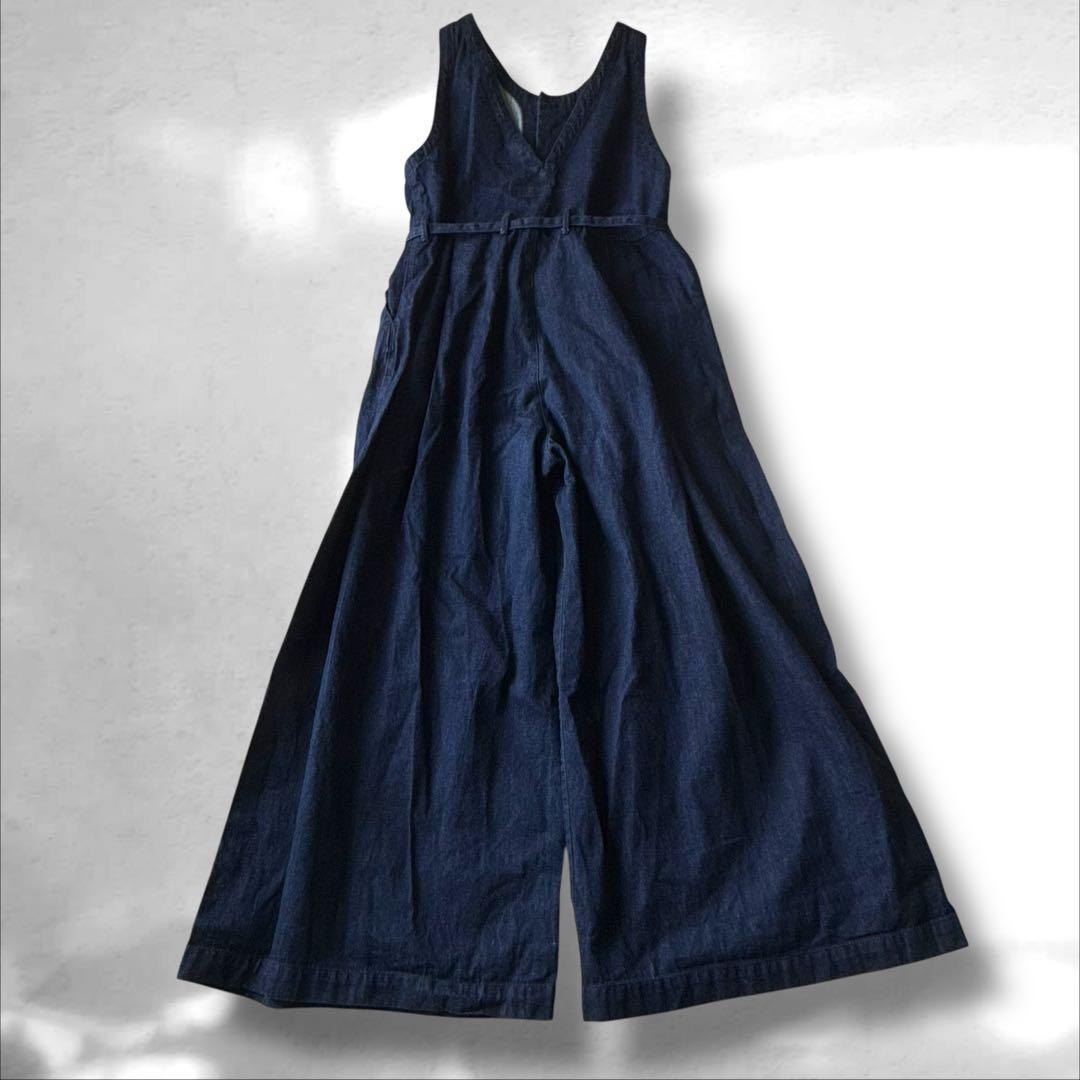 【美品】グランママドーター　デニムオールインワン　サロペット　ブルー系　S