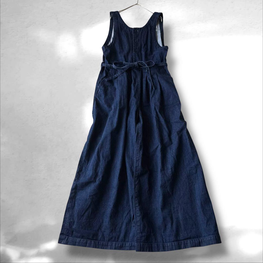 【美品】グランママドーター　デニムオールインワン　サロペット　ブルー系　S