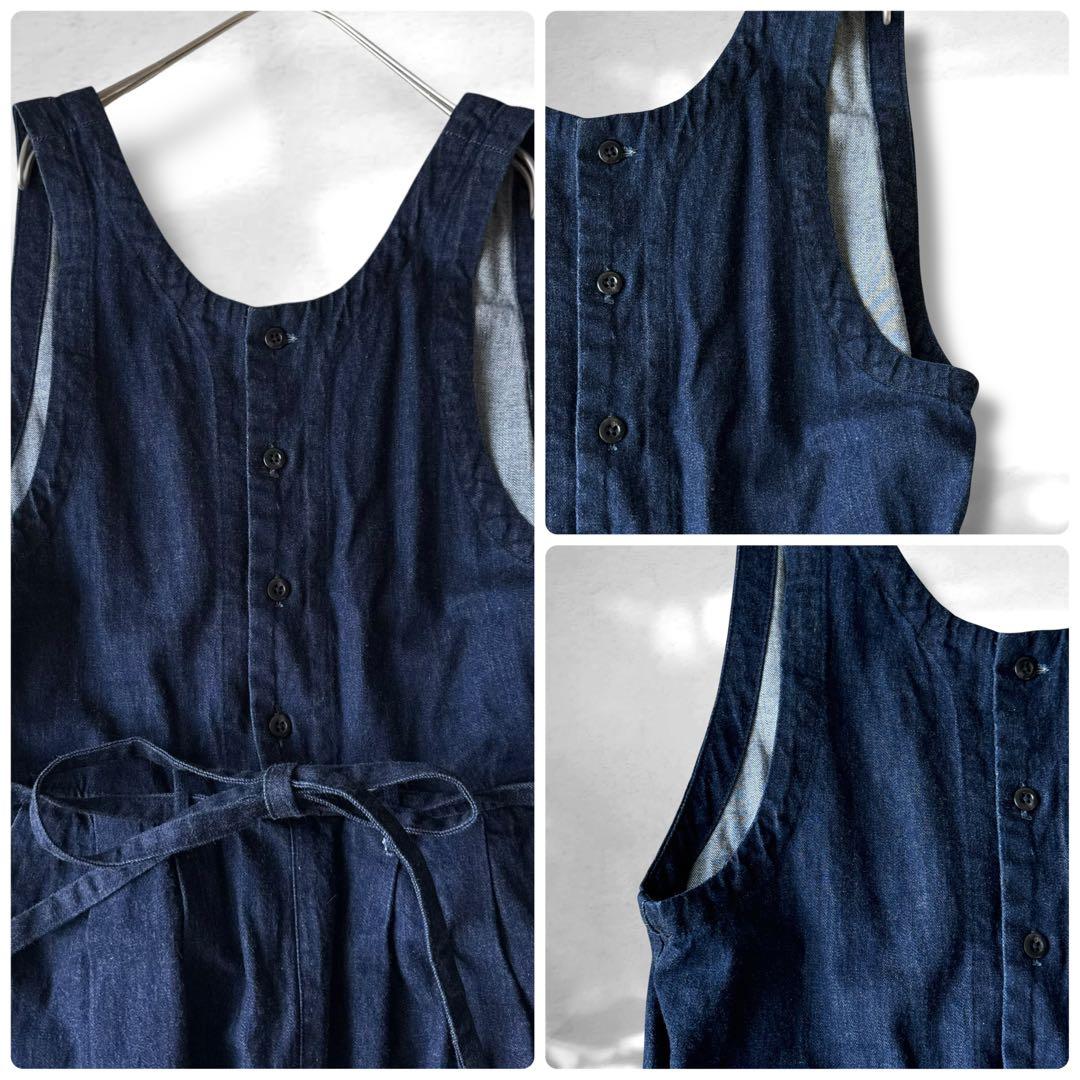 【美品】グランママドーター　デニムオールインワン　サロペット　ブルー系　S