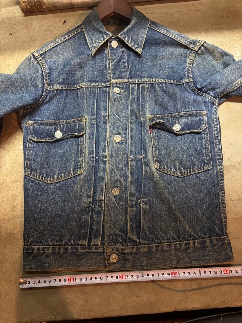 Levi's ヴィンテージセカンド507xx 革パッチ期　濃紺リペア無デニム古着