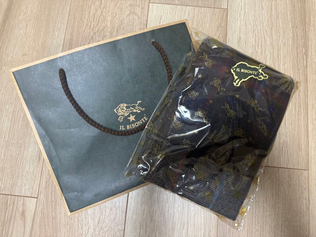 IL BISONTE チェック柄マフラー