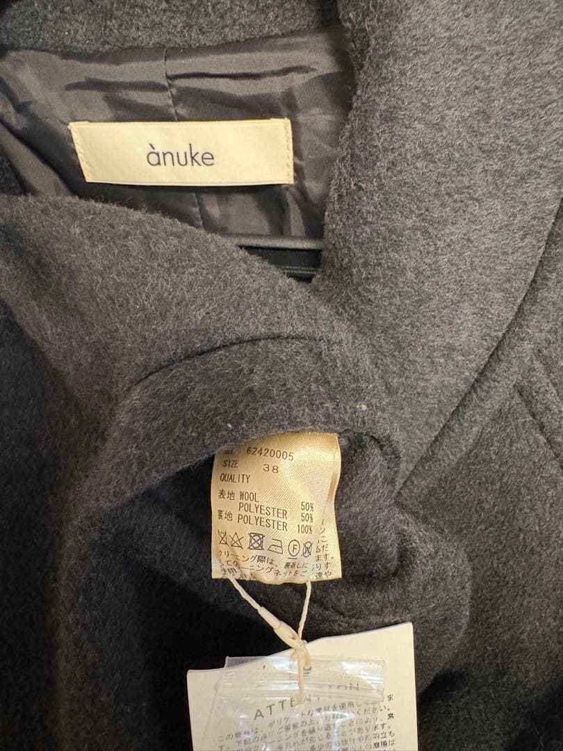 anuke アンヌーク Wool Soutiencollar Coat