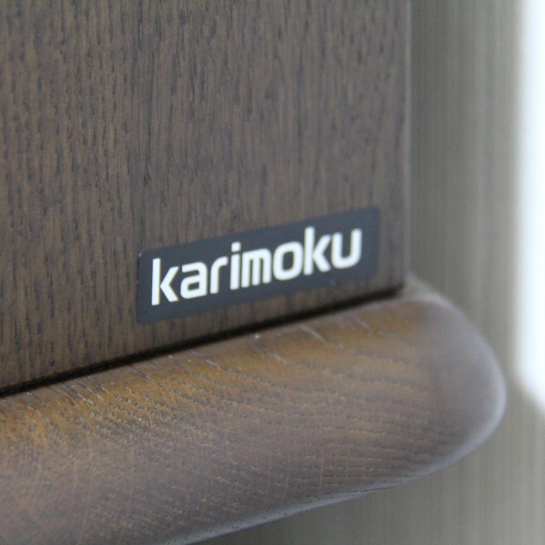 【美品】カリモク学習机（机・本棚＆ライト・椅子・ワゴン）4点セット①