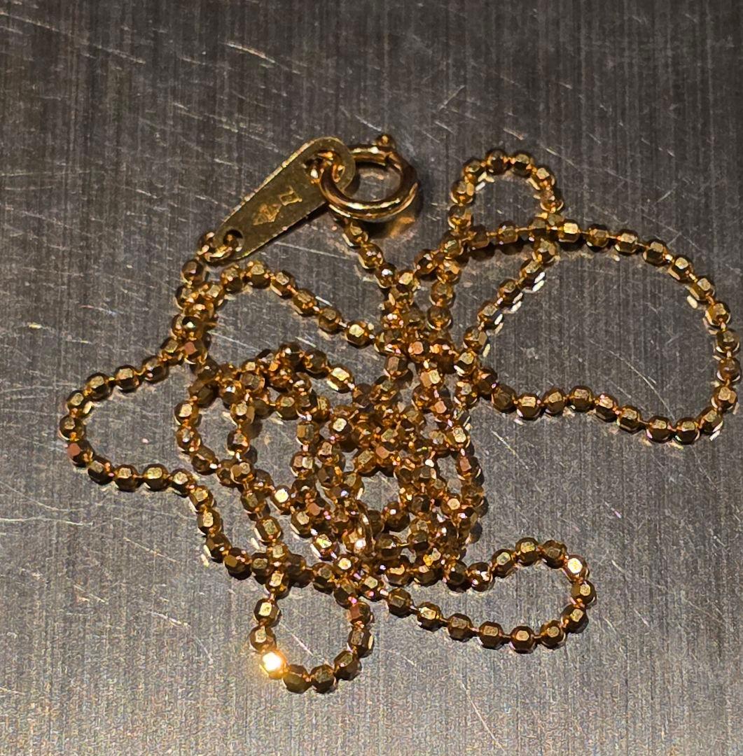 k18 750刻印 カットボールチェーン ネックレス アクセサリー