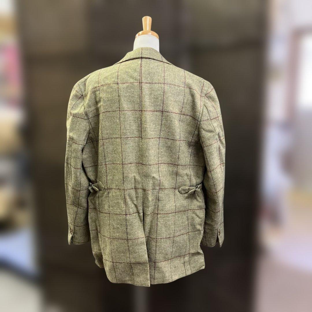 271-1 ラクアアンドシー チェック柄 ベージュスーツ サイズ52 (XL)