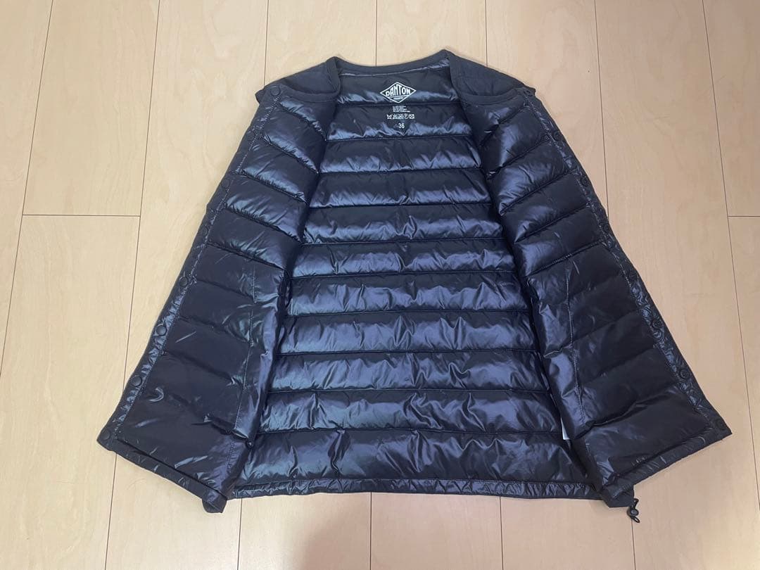 DANTON ダントン　インナーダウンベスト36サイズ　ブラック