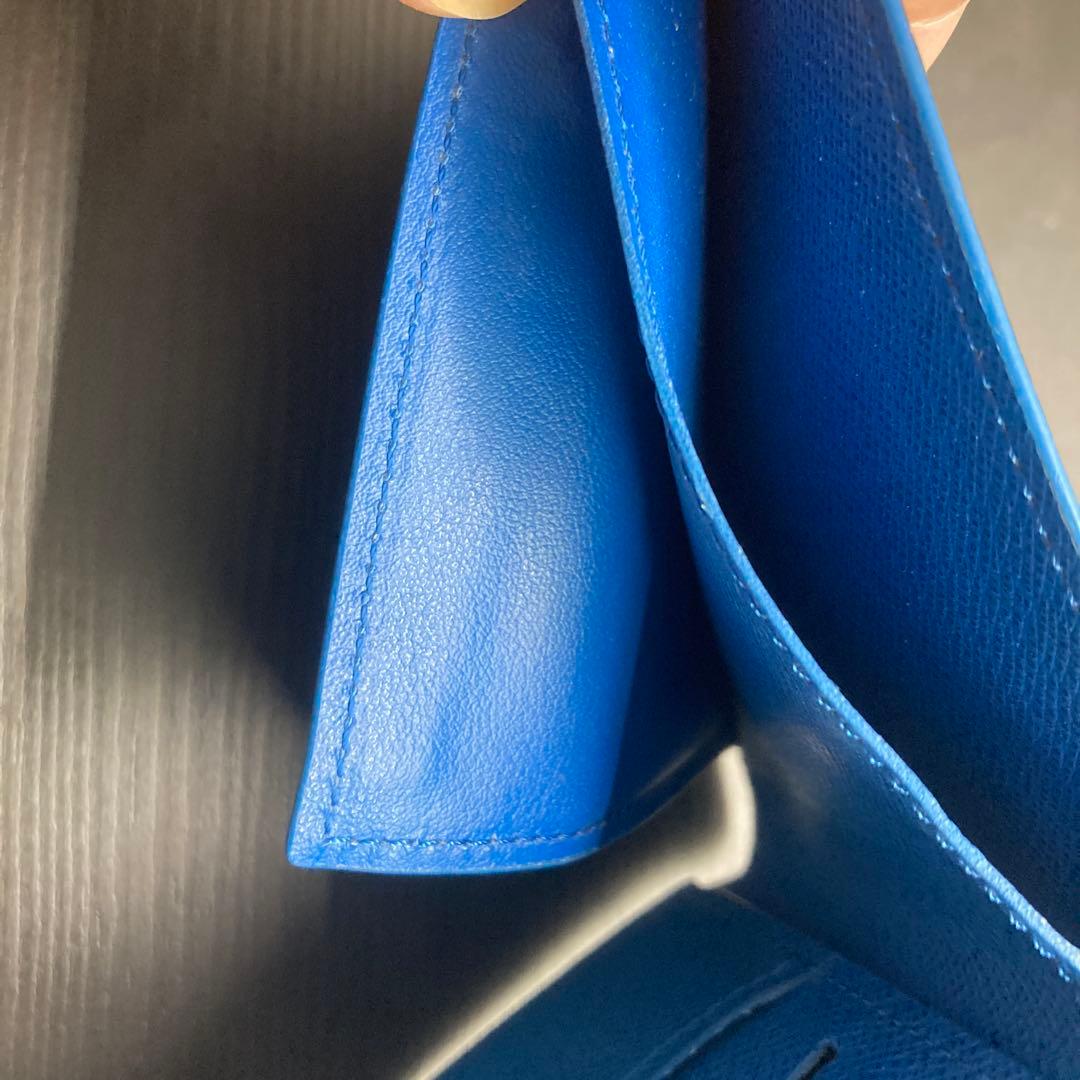 ルイ・ヴィトン フラッグ　ダミエ二つ折り財布ブルー×ブラック　バイカラー