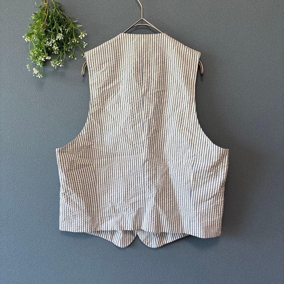 エーボンハウス［M］ヴィンテージ◎2点セット◎ストライプ柄シアサッカージャケット