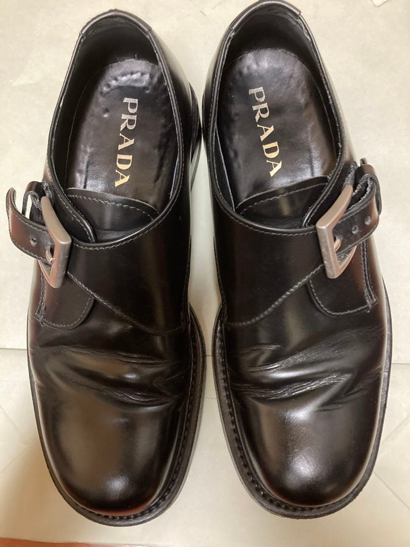 PRADA ブラック ローファー バックル付き
