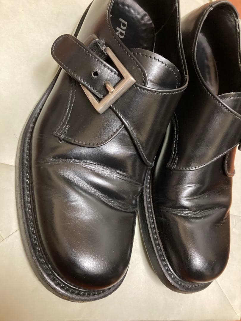 PRADA ブラック ローファー バックル付き