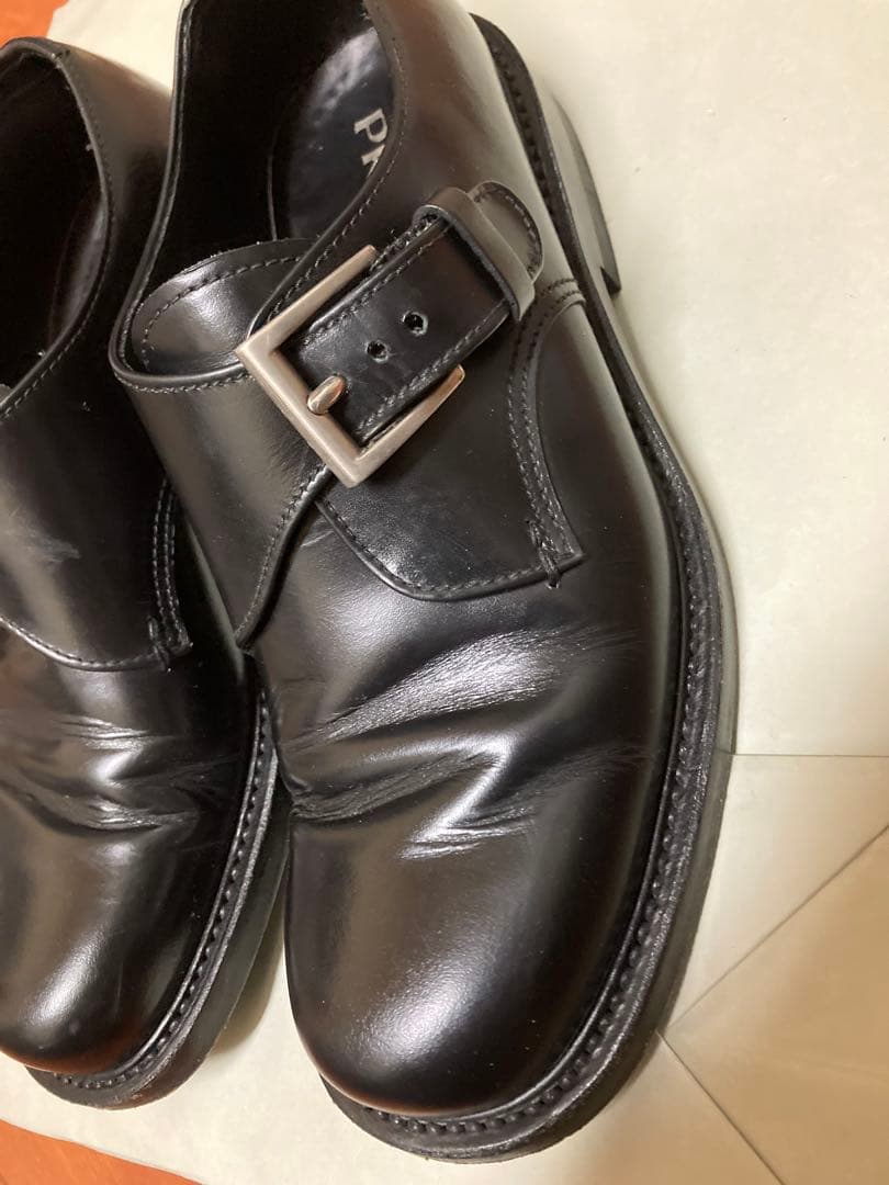 PRADA ブラック ローファー バックル付き