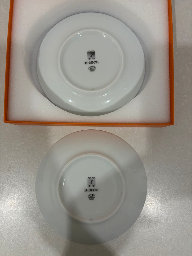 値下げ　エルメス ブレッド&バタープレート ペア Hデコ/アッシュデコ　14cm