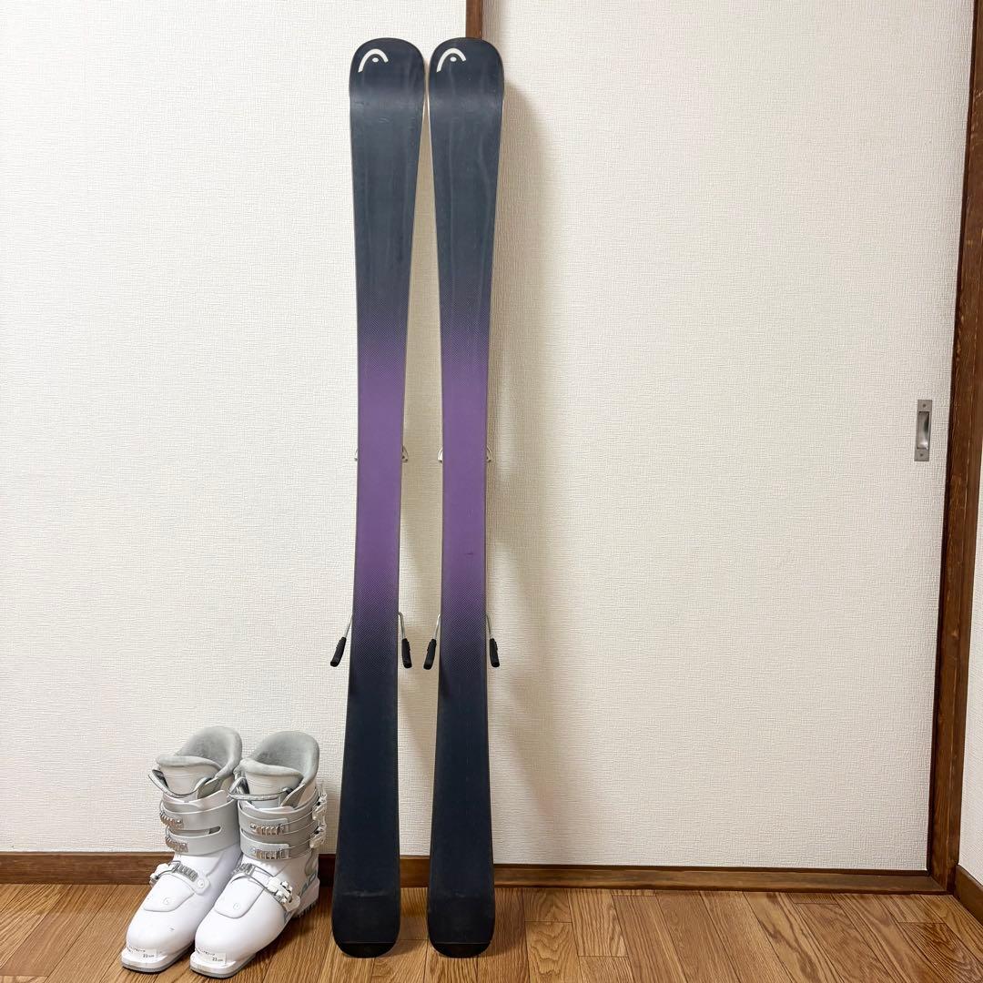 ■HEAD■女性用スキーセット■板142/靴23-23.5/ストック107