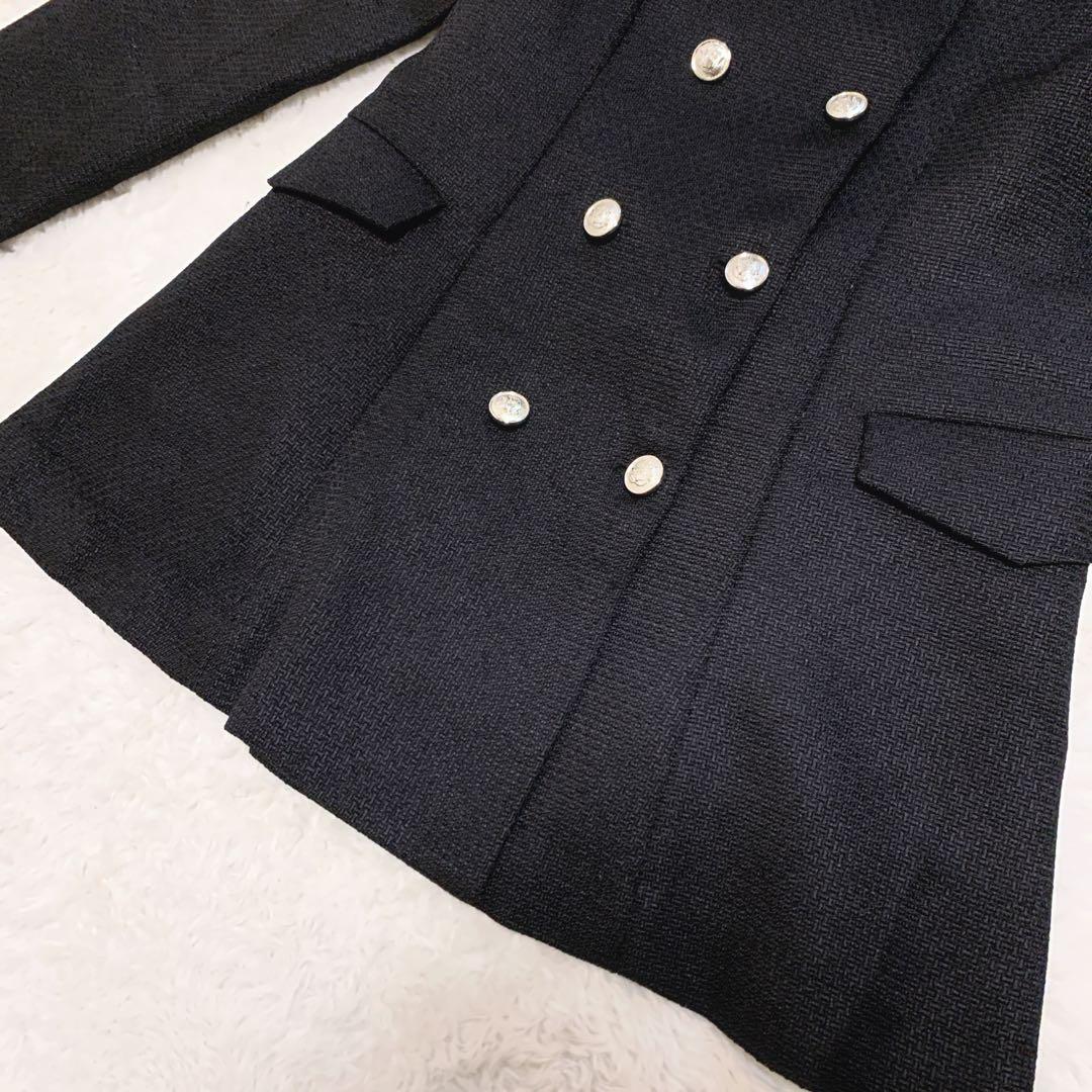 OLIVE des OLIVE クラシカルフリルカラージャケット ブラック F