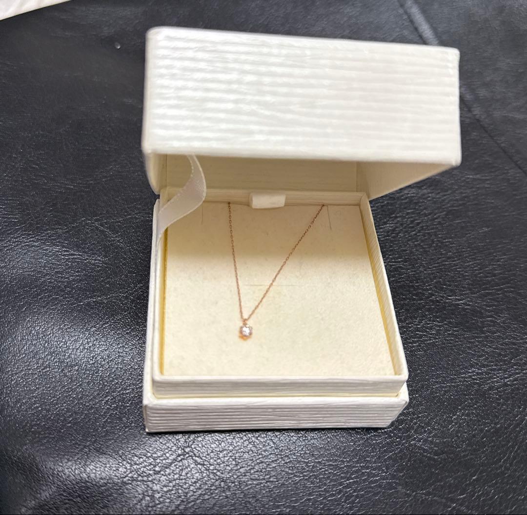 Moss 【新品未使用】K10PG ダイヤモンドネックレス