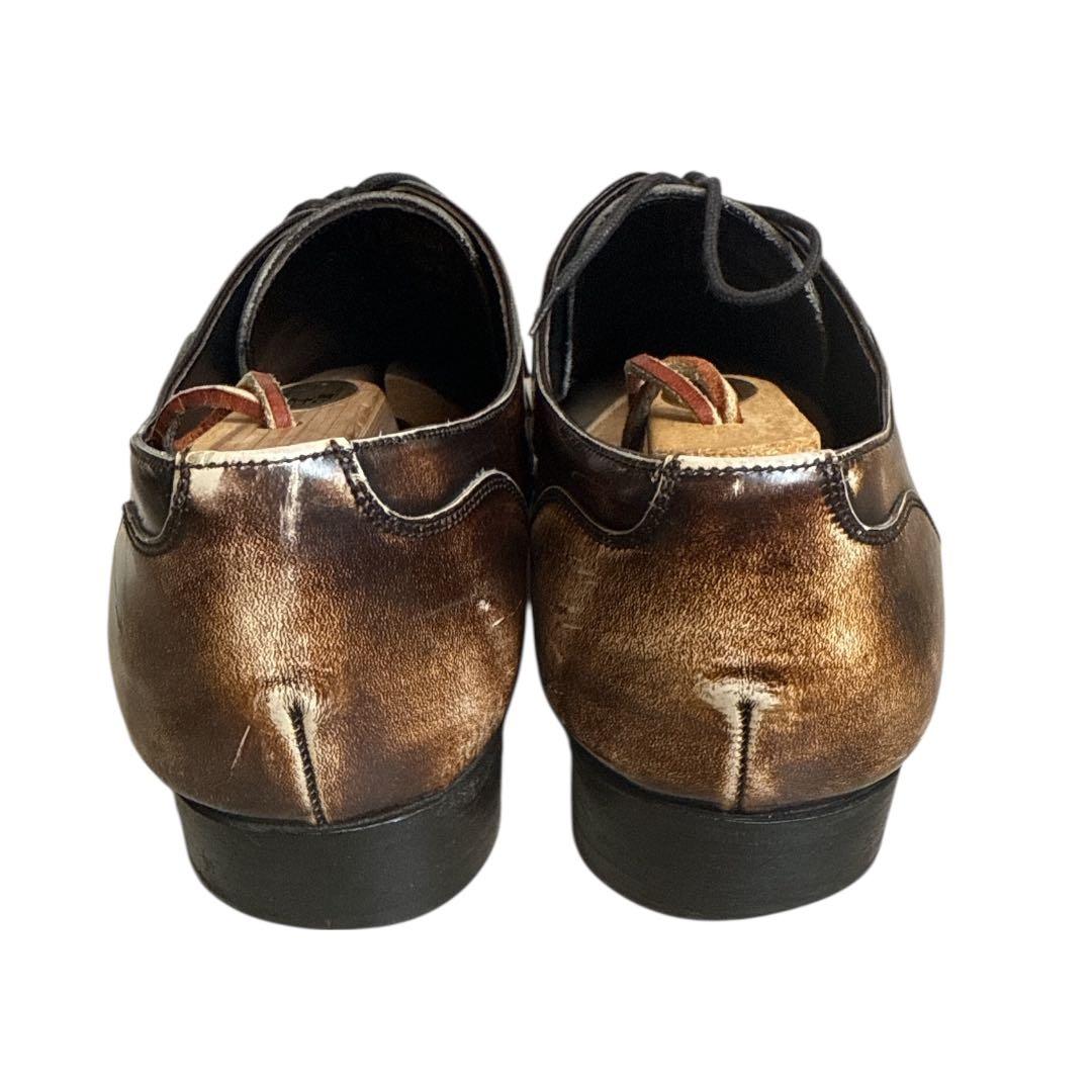 美品 DOLCE&GABBANA ドルチェ&ガッバーナ レザーシューズ 8 茶