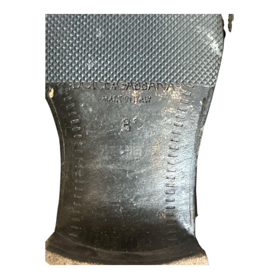 美品 DOLCE&GABBANA ドルチェ&ガッバーナ レザーシューズ 8 茶