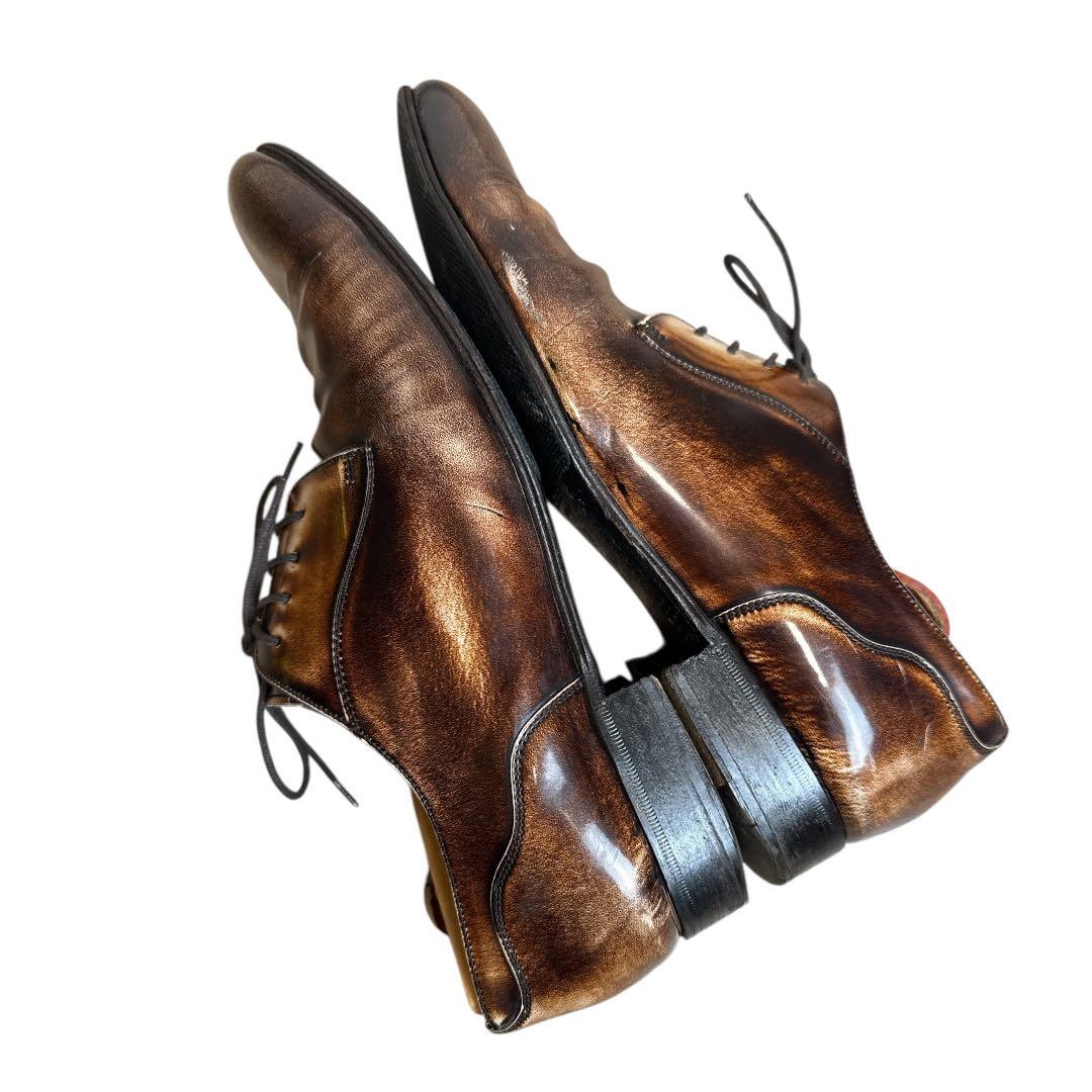 美品 DOLCE&GABBANA ドルチェ&ガッバーナ レザーシューズ 8 茶