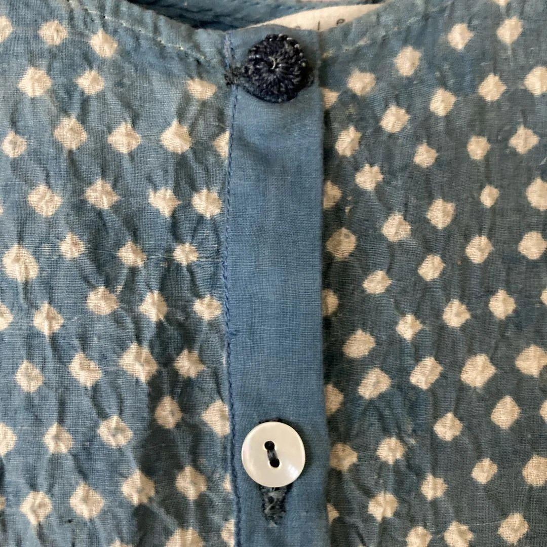 【希少・超美品 】45R カディ総手絞りワンピース　綿100% sizeM