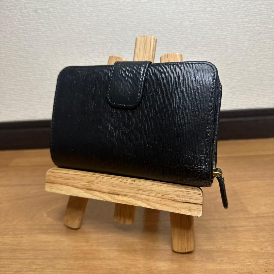 PRADA プラダ ヴィッテロムーヴ　サフィアーノ　財布　レザー　黒　赤