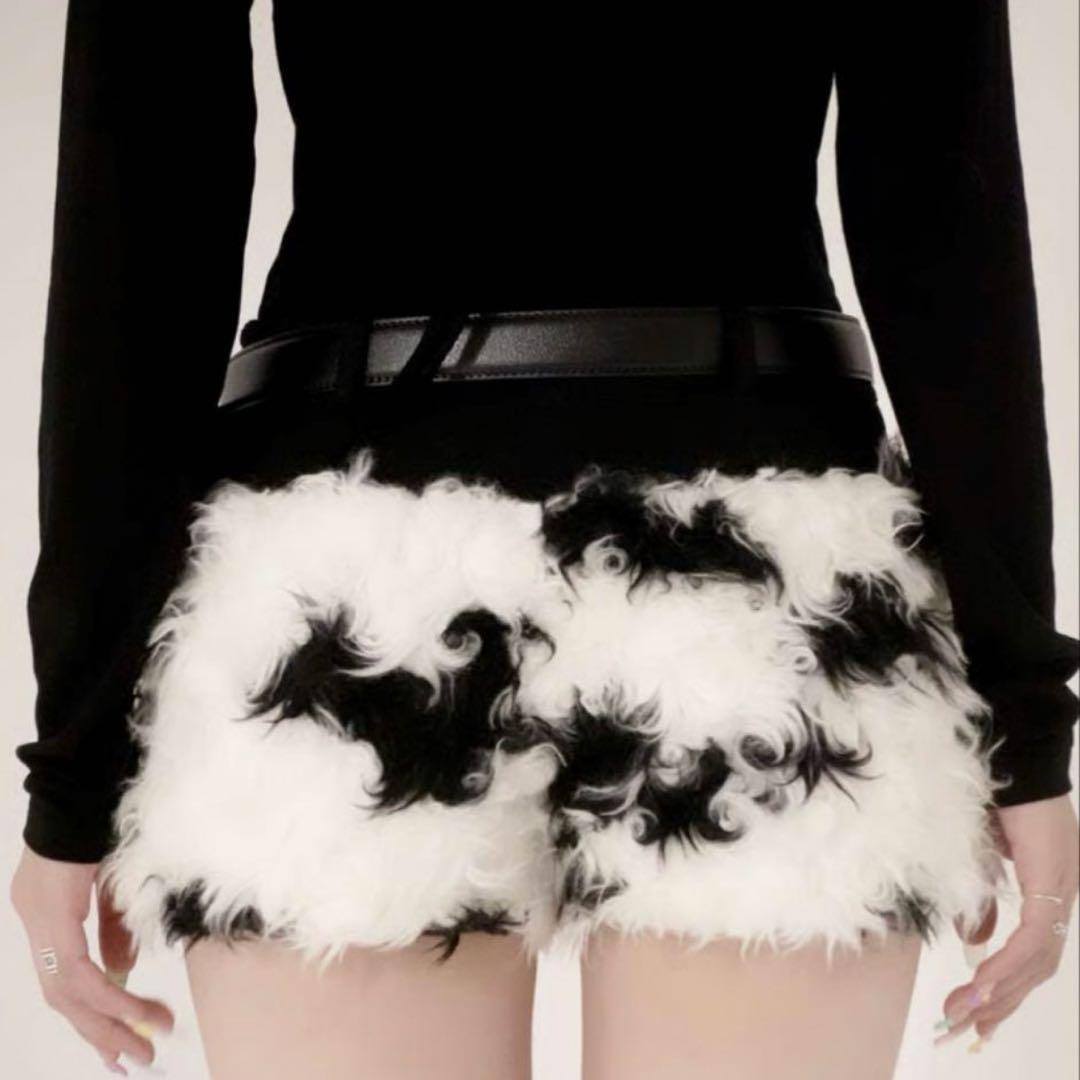 kisstheclubファーショートパンツ