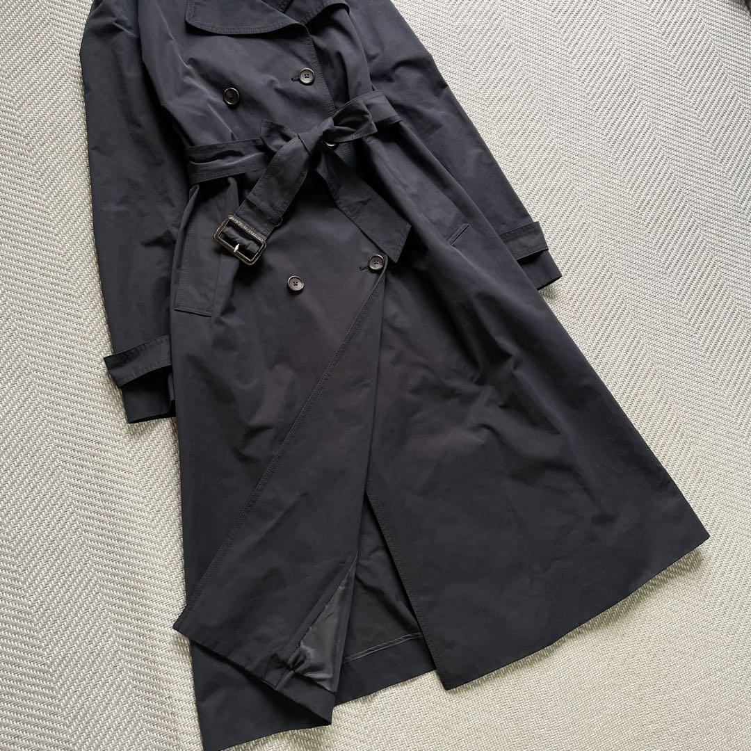 美品 組曲 【撥水・花粉が落ちやすい】T/C/Nyギャバ ロングトレンチコート