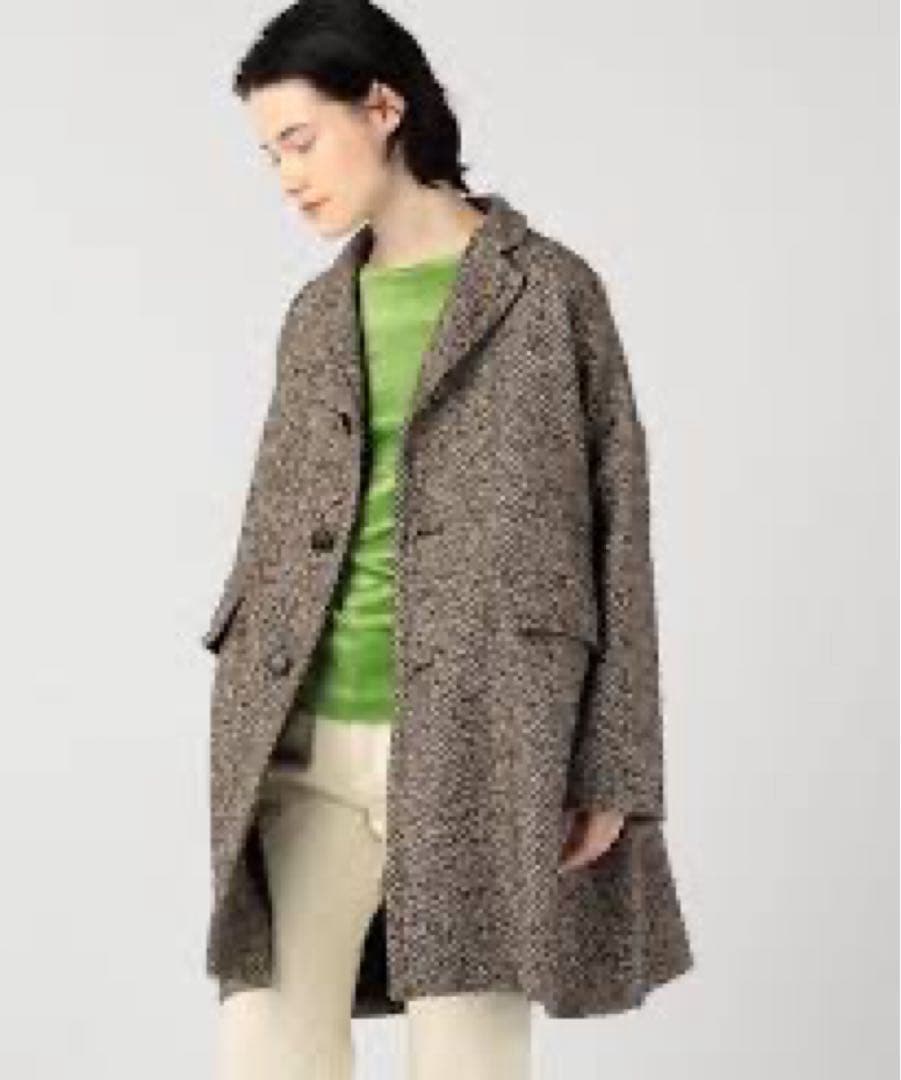 最終値下げ【美品】MACPHEE ヘリンボーンツイード オーバーサイズドコート