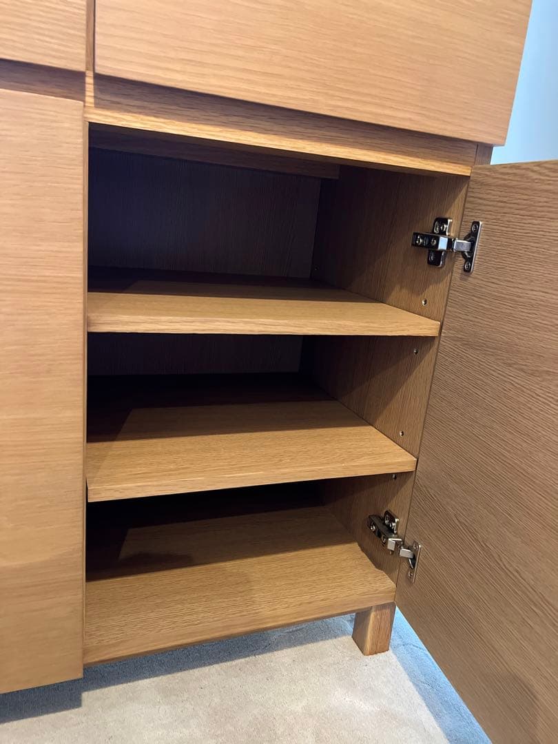 [送料込み] 希少 廃盤品 無印良品 オーク材脚付キャビネット