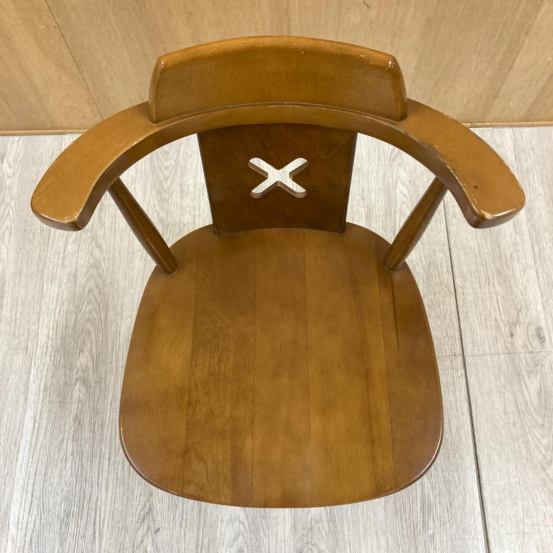 【飛騨産業】HIDA キツツキ　ダイニングチェア　アームチェア　椅子　B