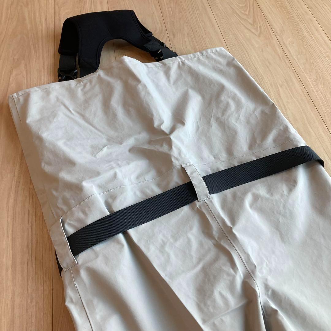 【新品】チェストハイウェダー 透湿素材 高品質 グレー Lサイズ　渓流　トラウト