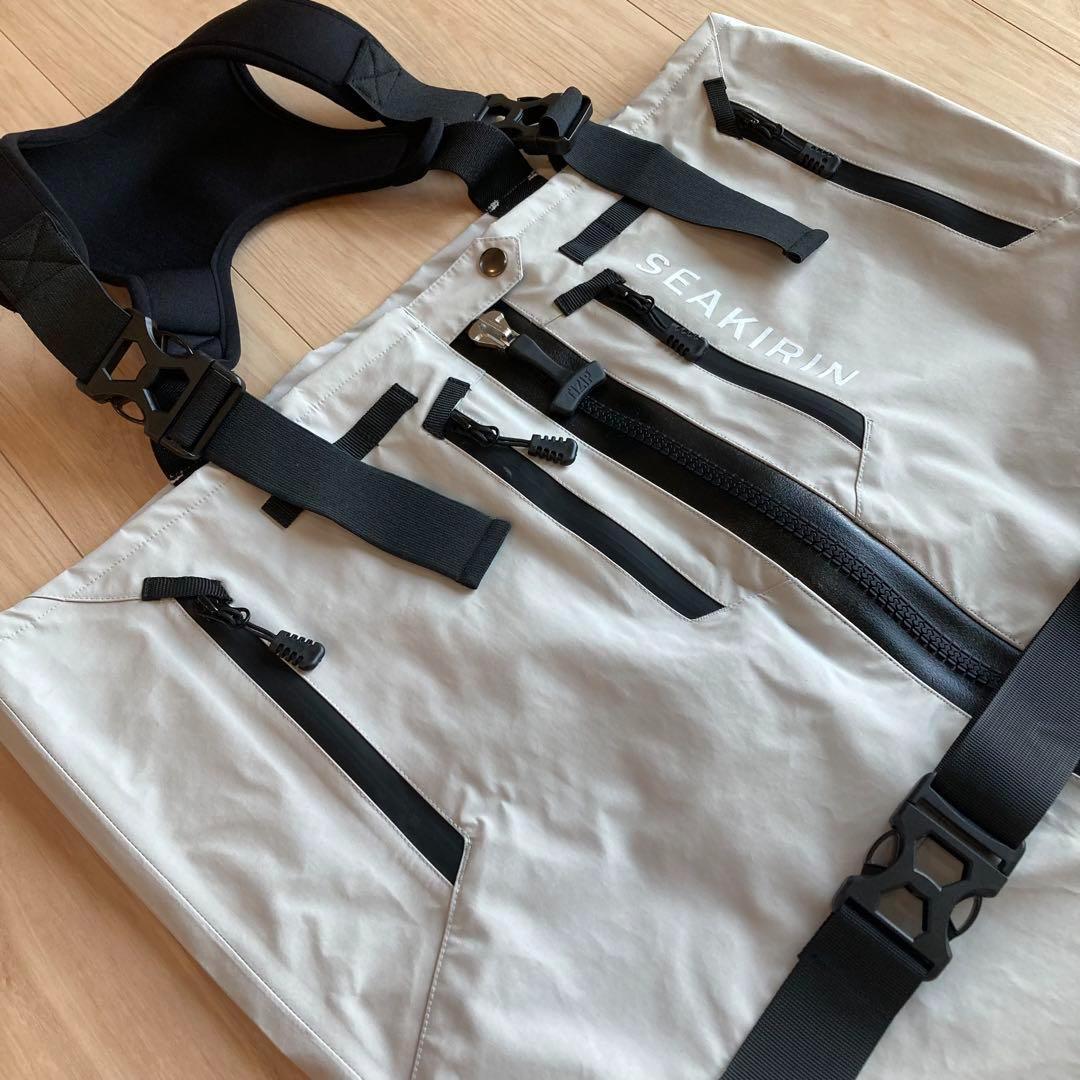 【新品】チェストハイウェダー 透湿素材 高品質 グレー Lサイズ　渓流　トラウト