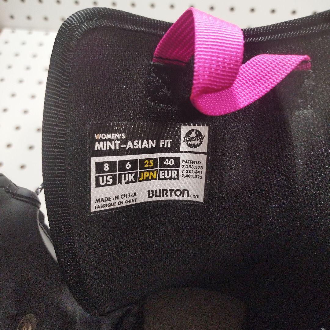 イノBURTONスノーボードブーツ ミント アジアンフィット（女性）25cm美品