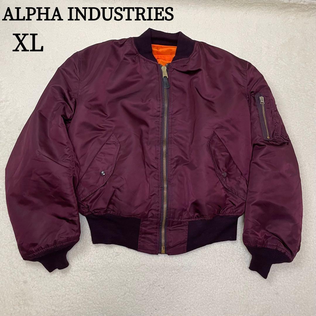 旧タグ USA製 ALPHA アルファ MA-1 フライトジャケット 短丈 XL