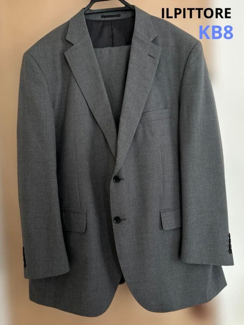 【大きいサイズKB8】ILPITTOREスーツ上下　グレー　テーラード
