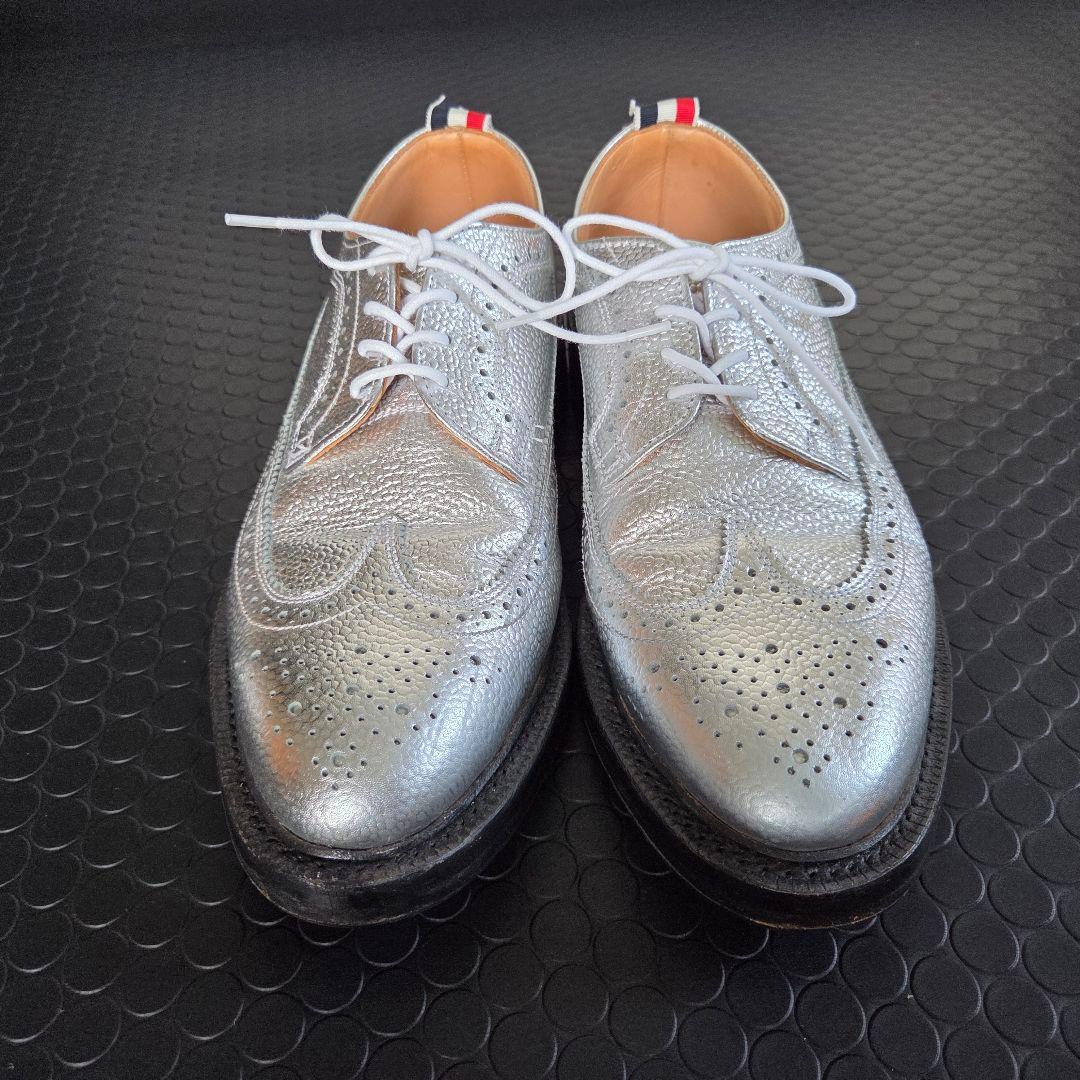 THOM BROWNE トムブラウン シルバー　ウィングチップ 26㎝