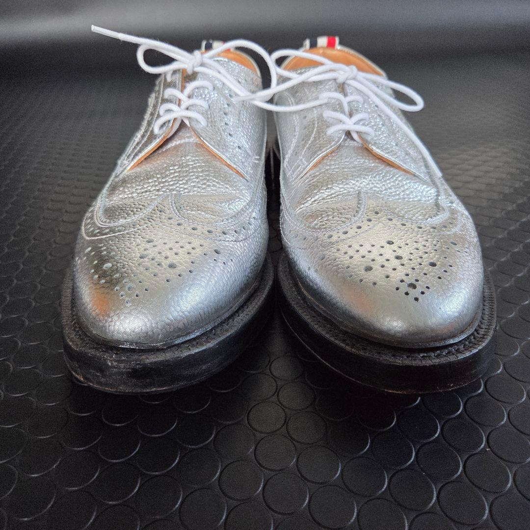 THOM BROWNE トムブラウン シルバー　ウィングチップ 26㎝