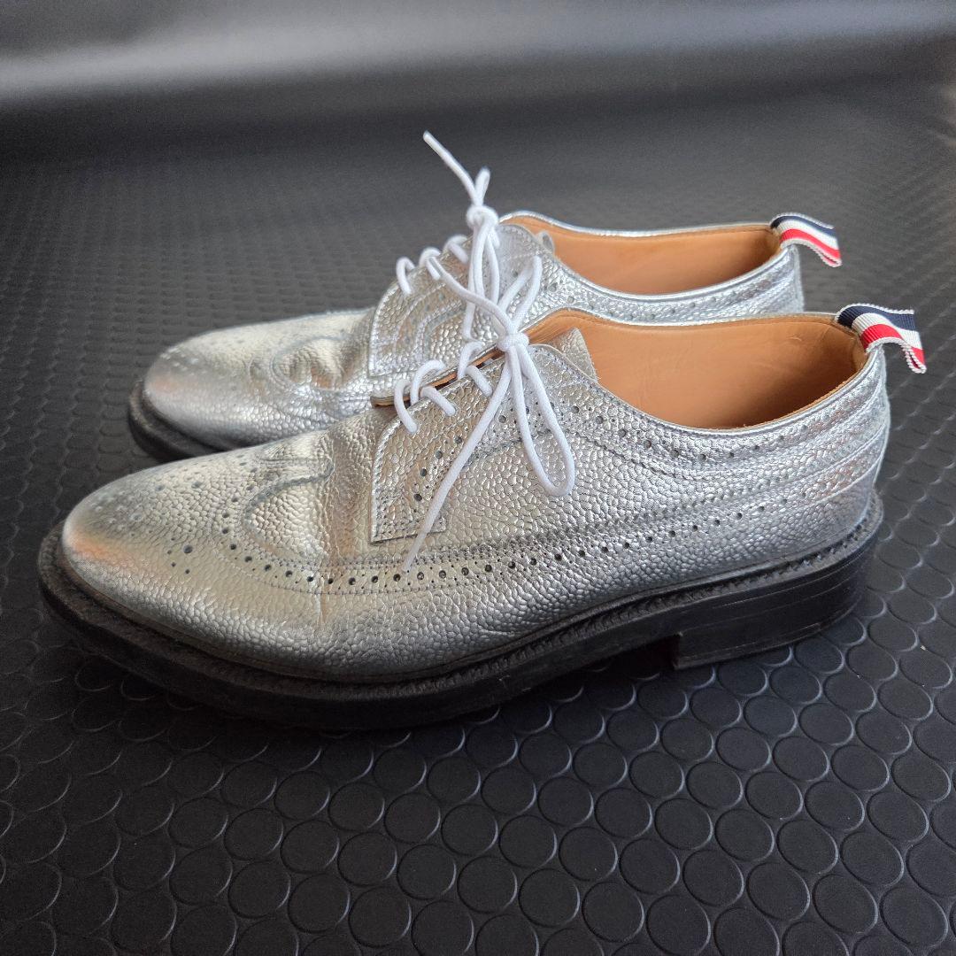 THOM BROWNE トムブラウン シルバー　ウィングチップ 26㎝