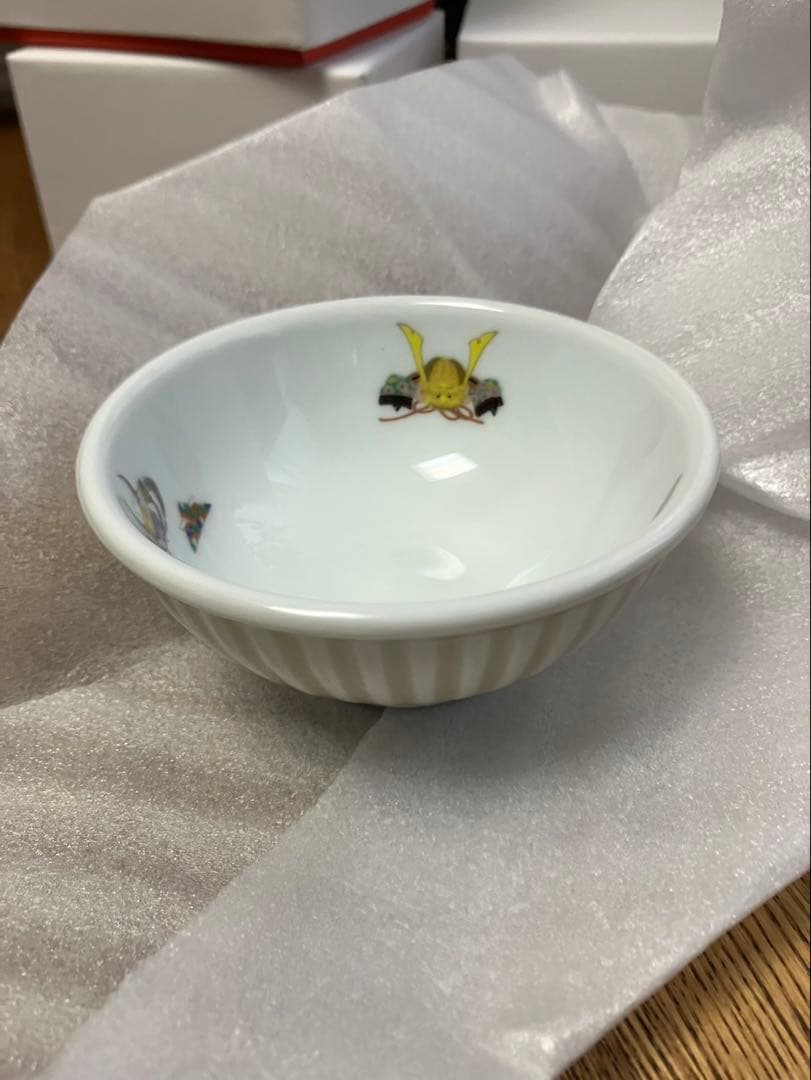 深川製磁　かぶと絵　お子様揃　食器セット　お食い初め