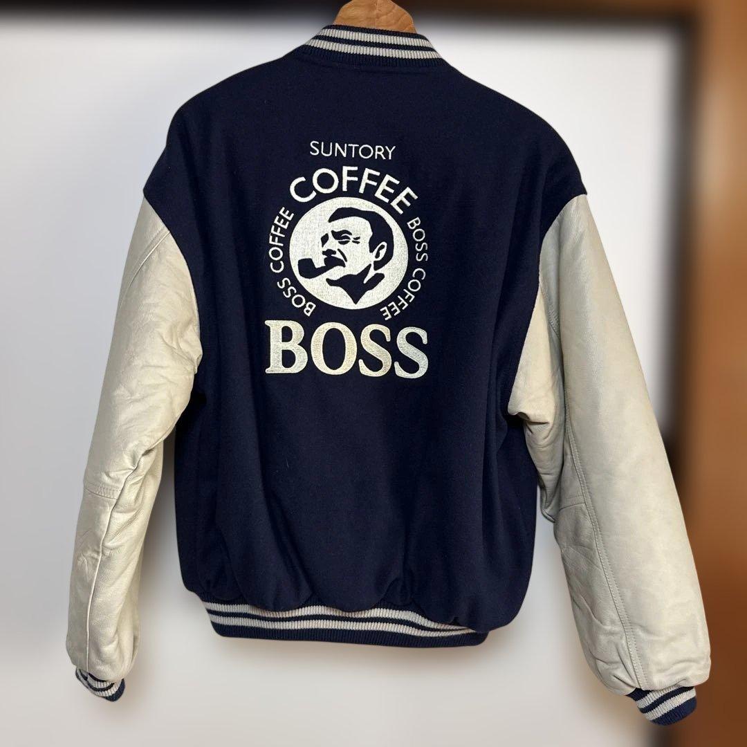 SUNTORY BOSS ボスジャン 本革 スタジアムジャンパー スタジャン