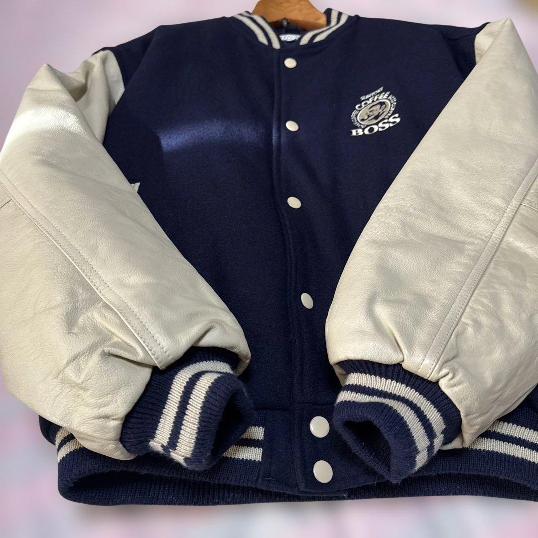 SUNTORY BOSS ボスジャン 本革 スタジアムジャンパー スタジャン